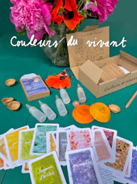 a table with cards and flowers on it
