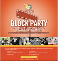 a flyer for the block party