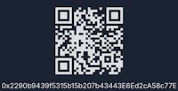 a qr code on a black background