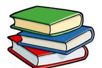 a stack of books on a white background