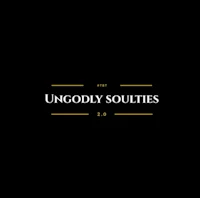 the logo for ungodly soulties on a black background