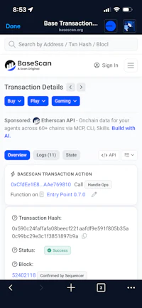 a screenshot of a transaction screen on a phone