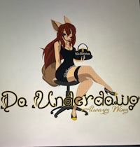 an image of a girl sitting on a chair with the words do underdog