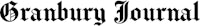 a black and white logo for the grandbury journal