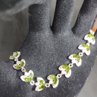 Diopside sterling silver bracelet $90