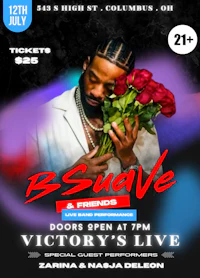 a flyer for b-swave & friends victoria's live