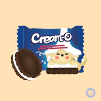 creamo oreo cookies with a dog on top