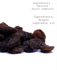 a picture of raisins and grapes on a white background