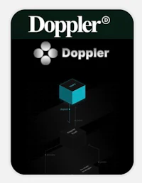 a sticker with the word doppler on it