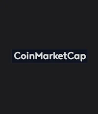 the coin market cap logo on a black background