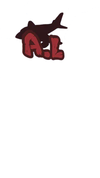 a l logo on a black background