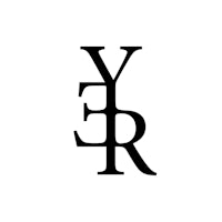 a black and white logo with the word yer