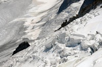 a mountain with a lot of snow on it