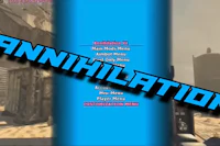 a blue screen with the word annihilation on it