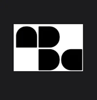 a black and white logo with the word ada
