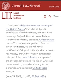 cornell law school - screenshot
