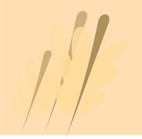 a vector illustration of a leaf on a beige background