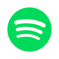 a green spotify logo on a black background