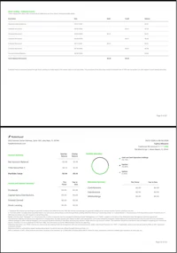 a white page with a green background and a green circle