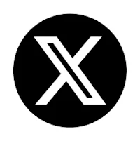 a black and white logo with the letter x