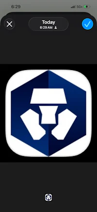 a phone screen showing the logo of a company