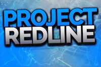 project redline logo on a blue background