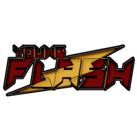 the young flash logo on a black background
