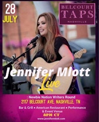 a poster for jennifer mmott live
