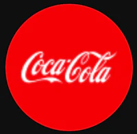 coca cola logo on a black background