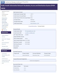 a screen shot of the health information network access page