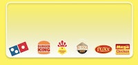 burger king logos on a yellow background