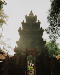 an ornate gate to a temple