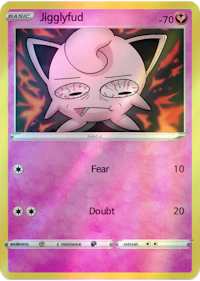 a pokemon card with the word jigglypuff