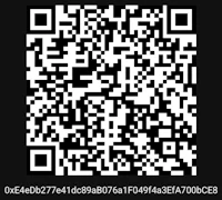 a white qr code with a black background