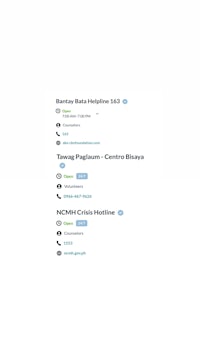 a screen shot of a web page showing different types of information
