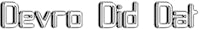 a black and white logo with the words devo did dat