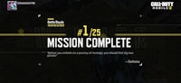 a screenshot of call of duty mobile with the words mission complete