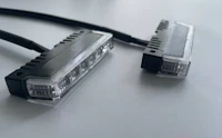 a pair of led lights on a table