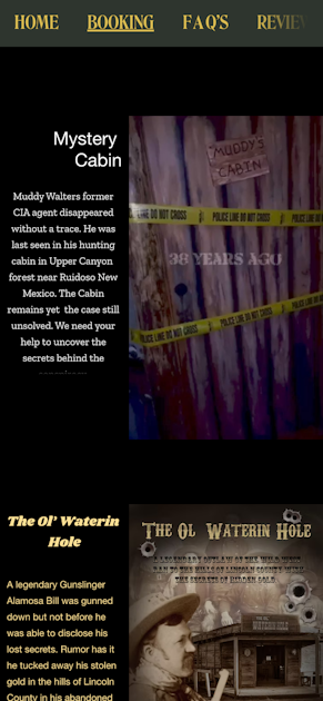 Booking Escape rooms Ruidoso