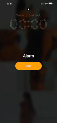 a screenshot of the alarm app on an iphone