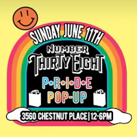 a poster for number thirty eight pride pop up