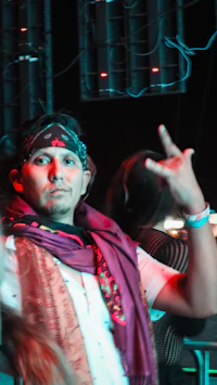 a man wearing a scarf