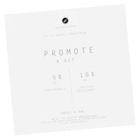 a black and white poster with the words'promote and get'
