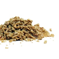 a pile of granola on a white background