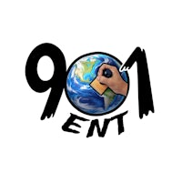 901 ent logo with a hand holding a globe