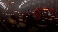 an image of a racing car driving through a tunnel