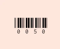 a barcode on a pink background