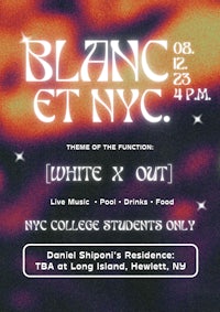 a poster for blanc et nyc