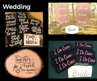 wedding tees, shirts, and signs