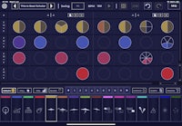 a screenshot of a drum machine with different colors